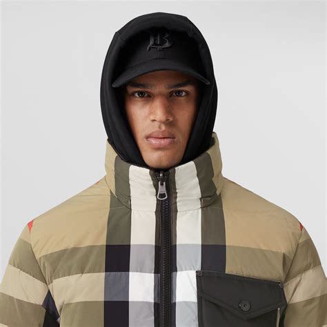 burberry jacket puffer mens|reversible check nylon puffer jacket.